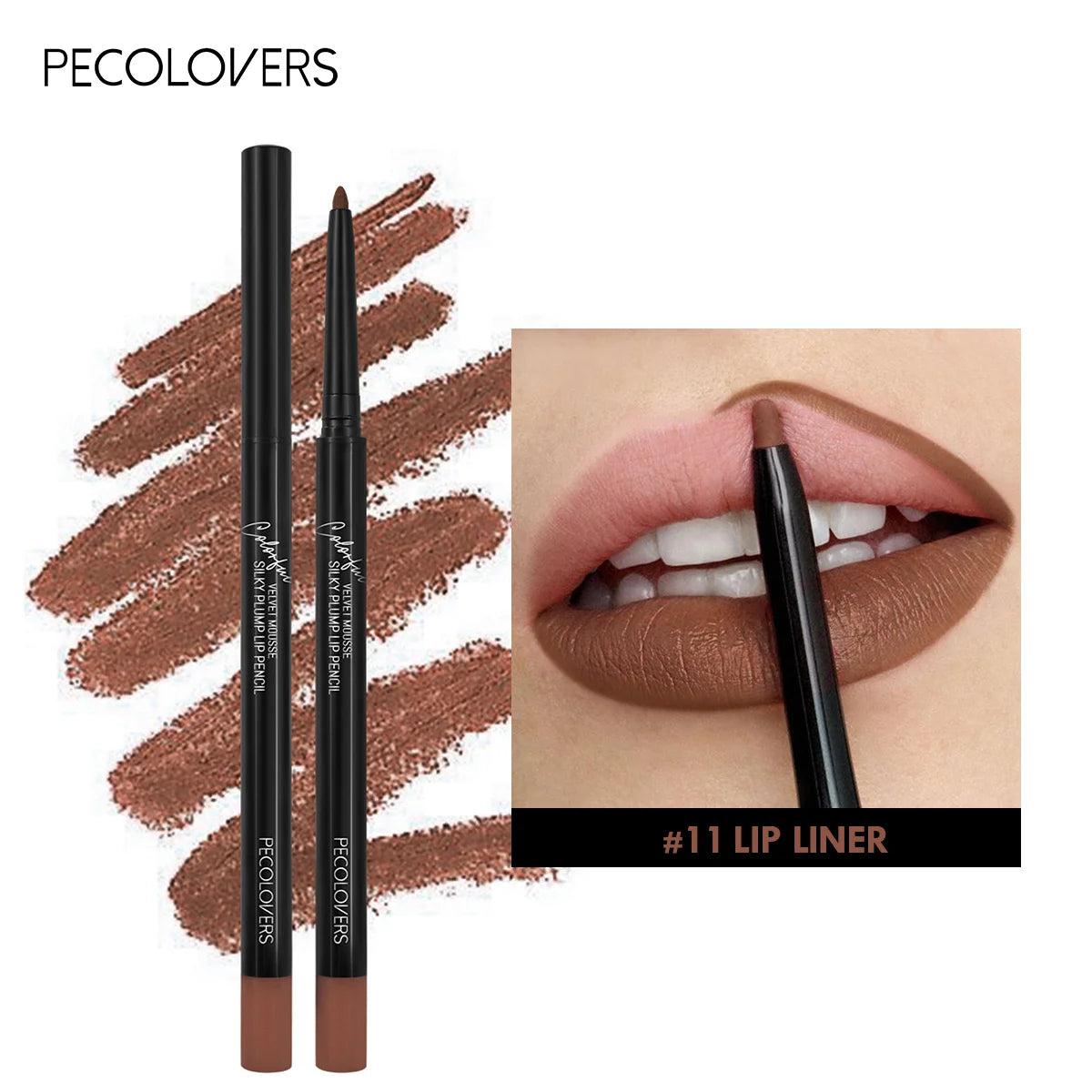 Lápis de Contorno Labial The Velluto – 12 Cores Matte à Prova d’Água