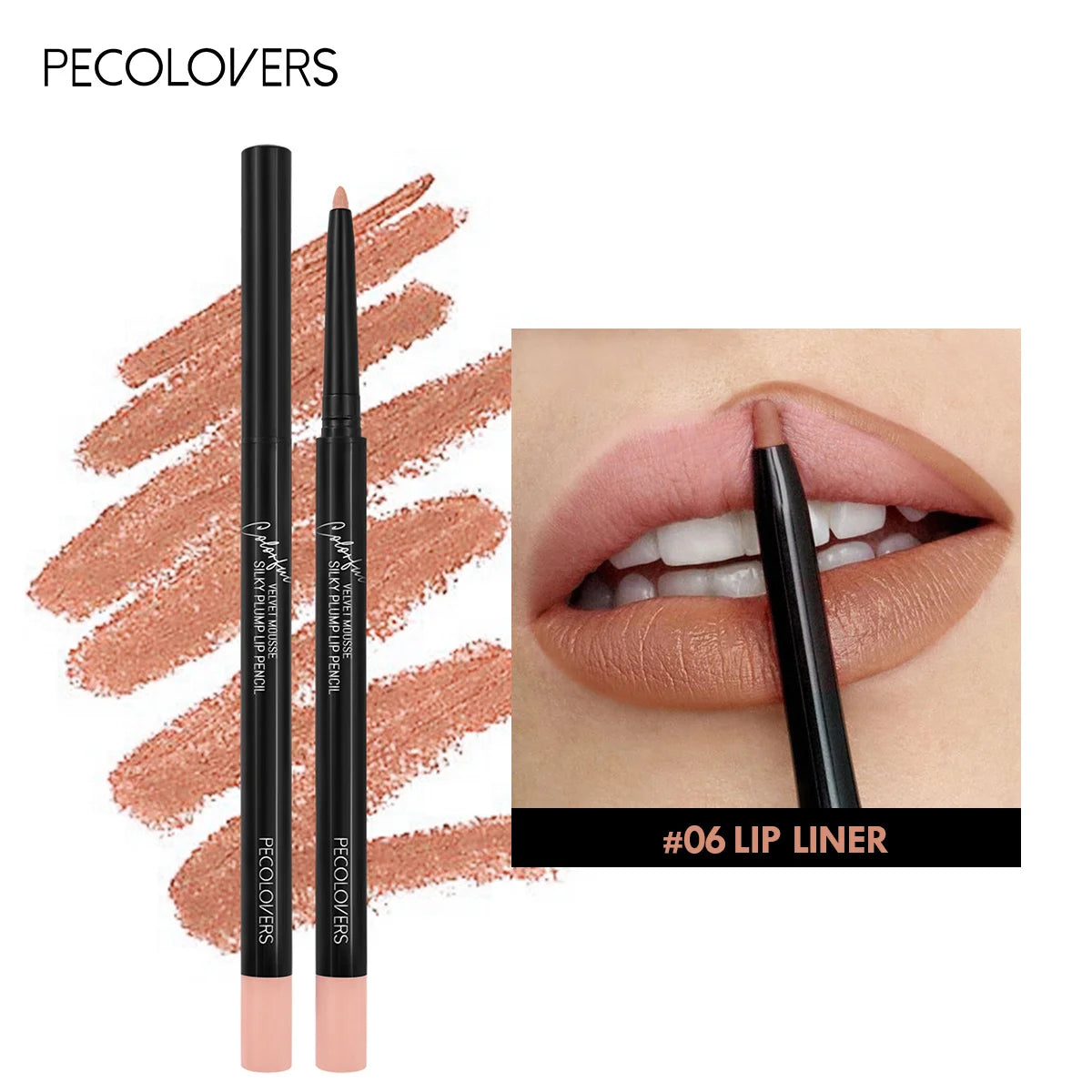 Lápis de Contorno Labial The Velluto – 12 Cores Matte à Prova d’Água