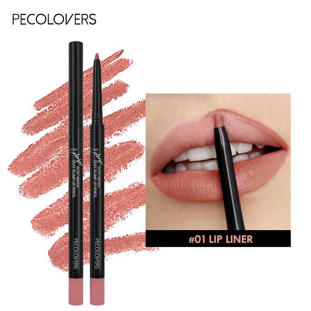 Lápis de Contorno Labial The Velluto – 12 Cores Matte à Prova d’Água