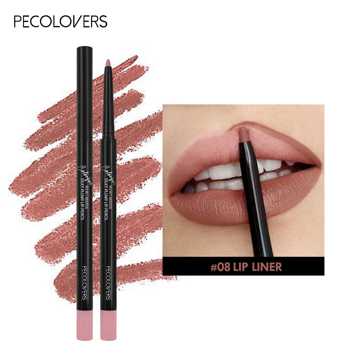 Lápis de Contorno Labial The Velluto – 12 Cores Matte à Prova d’Água