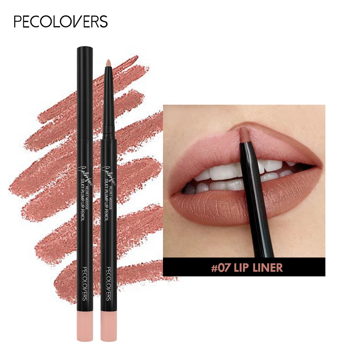 Lápis de Contorno Labial The Velluto – 12 Cores Matte à Prova d’Água