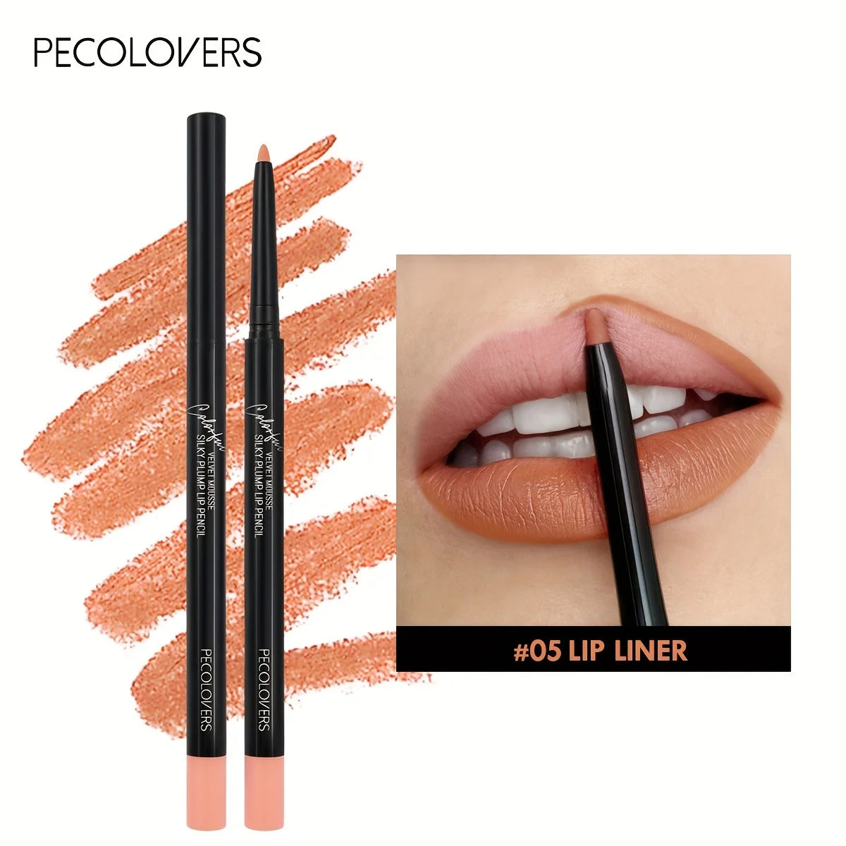 Lápis de Contorno Labial The Velluto – 12 Cores Matte à Prova d’Água