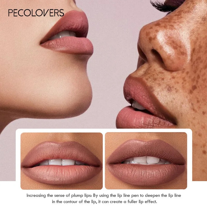 Lápis de Contorno Labial The Velluto – 12 Cores Matte à Prova d’Água