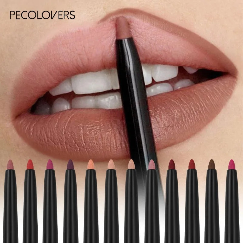 Lápis de Contorno Labial The Velluto – 12 Cores Matte à Prova d’Água