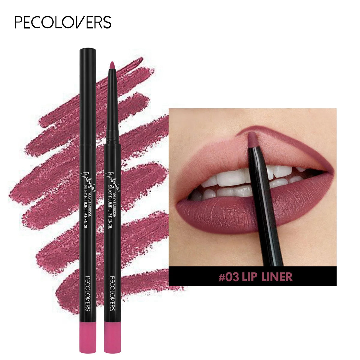 Lápis de Contorno Labial The Velluto – 12 Cores Matte à Prova d’Água