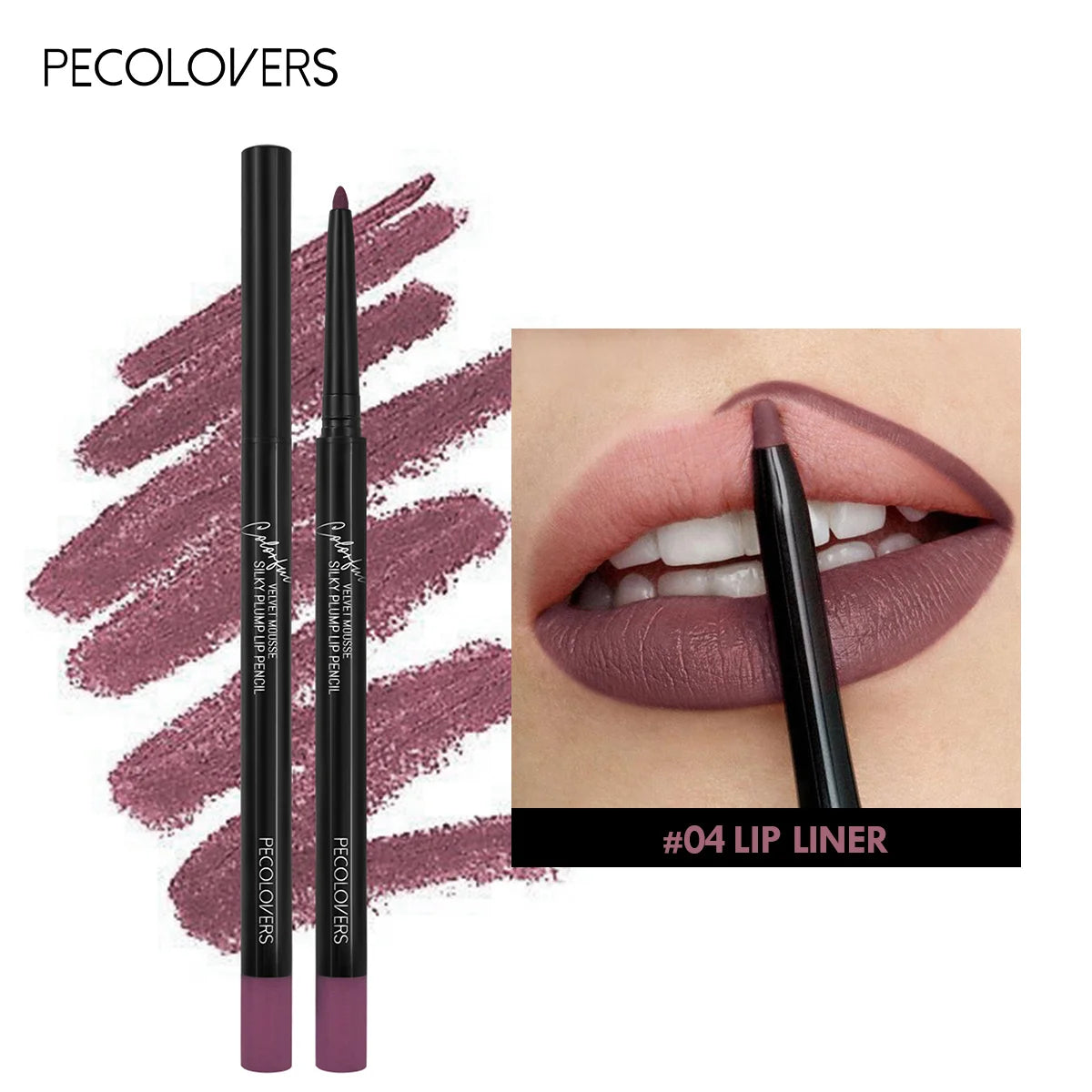 Lápis de Contorno Labial The Velluto – 12 Cores Matte à Prova d’Água