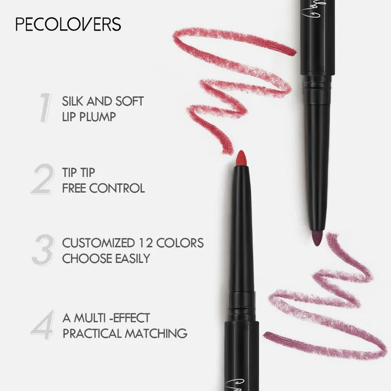 Lápis de Contorno Labial The Velluto – 12 Cores Matte à Prova d’Água