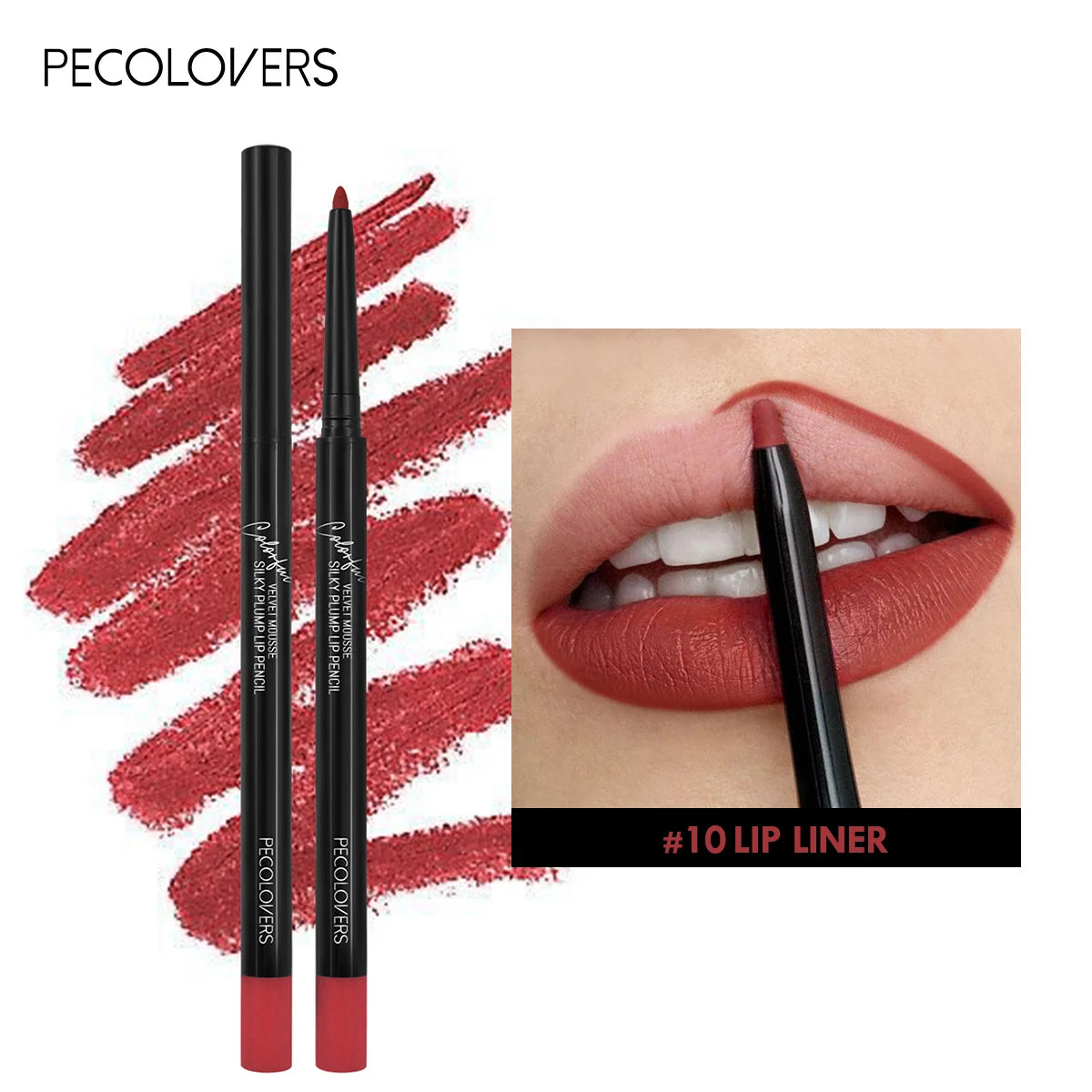 Lápis de Contorno Labial The Velluto – 12 Cores Matte à Prova d’Água