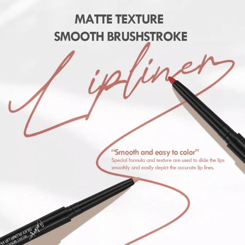 Lápis de Contorno Labial The Velluto – 12 Cores Matte à Prova d’Água